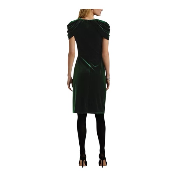 Lauren Ralph Lauren Green Velvet Sheath Dress – Size 6 – NWT - Picture 6 of 6